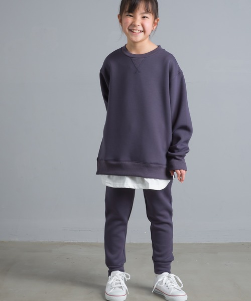 OMNES Another Edition（オムネス アナザーエディション）の「キッズ ストレッチダンボールニット イージーパンツ（その他パンツ・キッズ・ブルー/ホワイト系その他/チャコール・130/100/120/140/110）」の15枚目の写真