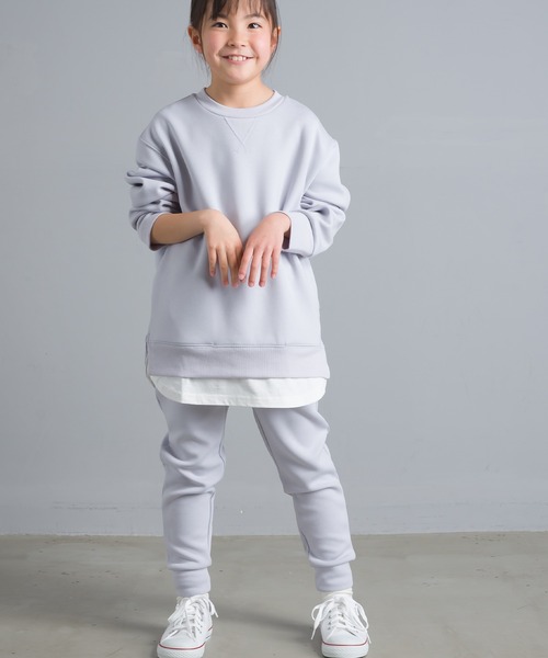 OMNES Another Edition（オムネス アナザーエディション）の「キッズ ストレッチダンボールニット イージーパンツ（その他パンツ・キッズ・ブルー/ホワイト系その他/チャコール・130/100/120/140/110）」の10枚目の写真