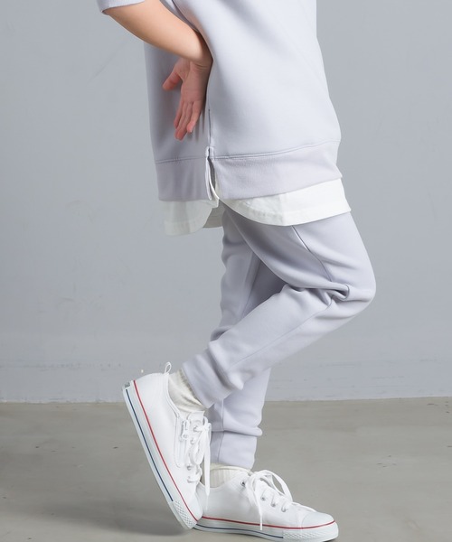 OMNES Another Edition（オムネス アナザーエディション）の「キッズ ストレッチダンボールニット イージーパンツ（その他パンツ・キッズ・ブルー/ホワイト系その他/チャコール・130/100/120/140/110）」の5枚目の写真