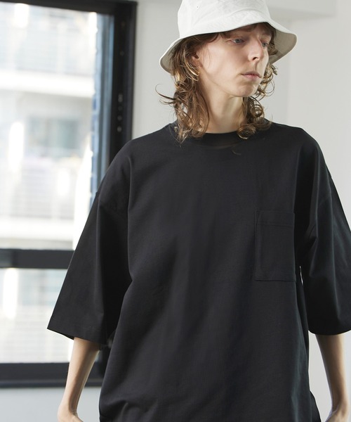 ENDER PRODUCTS（エンダープロダクツ）の「シルケットライク天竺 スーパービッグシルエット ポケットS/Sカットソー【ENDER PRODUCTS/エンダープロダクツ】（Tシャツ/カットソー・メンズ・ホワイト/ベージュ系その他/ブラック/グリーン系その他/グレイッシュベージュ/ブルー系その他/グレー系その他/ライラック・L/M）」の2枚目の写真