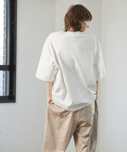 ENDER PRODUCTS（エンダープロダクツ）の「シルケットライク天竺 スーパービッグシルエット ポケットS/Sカットソー【ENDER PRODUCTS/エンダープロダクツ】（Tシャツ/カットソー・メンズ・ホワイト/ベージュ系その他/ブラック/グリーン系その他/グレイッシュベージュ/ブルー系その他/グレー系その他/ライラック・L/M）」の11枚目の写真