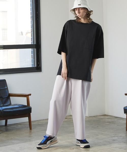 ENDER PRODUCTS（エンダープロダクツ）の「シルケットライク天竺 スーパービッグシルエット ポケットS/Sカットソー【ENDER PRODUCTS/エンダープロダクツ】（Tシャツ/カットソー・メンズ・ホワイト/ベージュ系その他/ブラック/グリーン系その他/グレイッシュベージュ/ブルー系その他/グレー系その他/ライラック・L/M）」の12枚目の写真