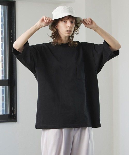 ENDER PRODUCTS（エンダープロダクツ）の「シルケットライク天竺 スーパービッグシルエット ポケットS/Sカットソー【ENDER PRODUCTS/エンダープロダクツ】（Tシャツ/カットソー・メンズ・ホワイト/ベージュ系その他/ブラック/グリーン系その他/グレイッシュベージュ/ブルー系その他/グレー系その他/ライラック・L/M）」の13枚目の写真