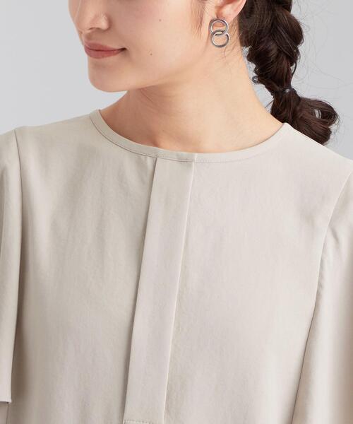 green label relaxing（グリーンレーベルリラクシング）の「FFC スクエア スリーブ とろみ ブラウス（シャツ/ブラウス・レディース・ライム/ダークグレー/ナチュラル・FREE）」の10枚目の写真