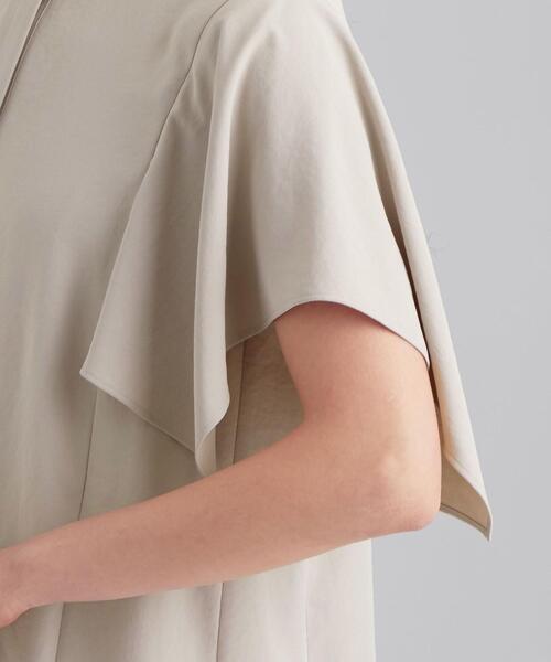 green label relaxing（グリーンレーベルリラクシング）の「FFC スクエア スリーブ とろみ ブラウス（シャツ/ブラウス・レディース・ライム/ダークグレー/ナチュラル・FREE）」の16枚目の写真