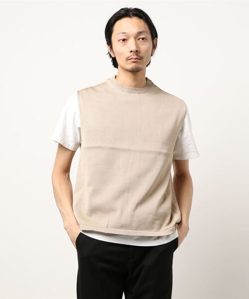 THIBAULT VAN DER STRAETE（ティボー・ヴァン・ダル・ストラット）の「【THIBAULT VAN DER STRAETE】ニットベスト MEN（ベスト・メンズ・ブラック/ベージュ/グレイッシュベージュ・LARGE/MEDIUM）」の7枚目の写真