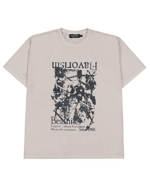 FLAVORISM(フレーバリズム)の「【FLAVORISM 】ビートニック ビンテージピグメントティーシャツ(Tシャツ/カットソー・メンズ・ライトベージュ/ライトグレー/チャコール・MEDIUM/LARGE/X-LARGE)」の21枚目の写真
