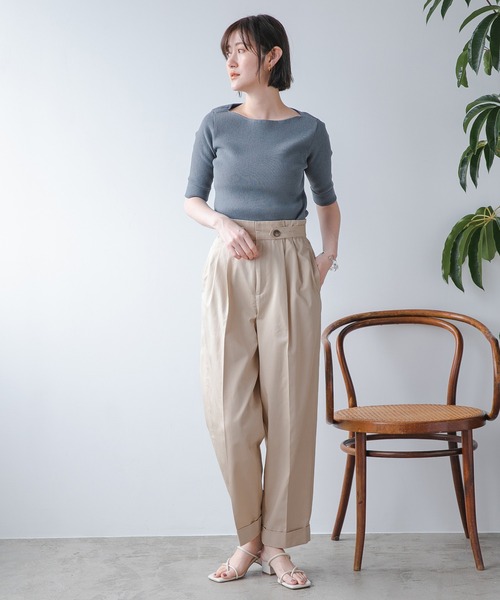 A part by(アパートバイ)の「チノバルーンパンツ 947186(チノパンツ・レディース・ベージュ/キャメル/カーキ・MEDIUM/LARGE)」の4枚目の写真