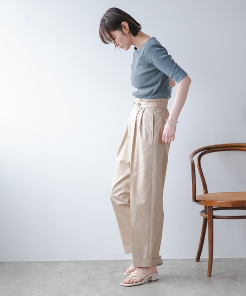 A part by(アパートバイ)の「チノバルーンパンツ 947186(チノパンツ・レディース・ベージュ/キャメル/カーキ・MEDIUM/LARGE)」の5枚目の写真