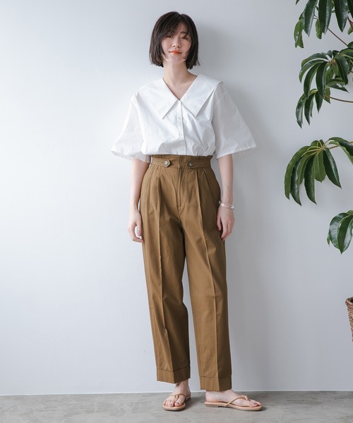 A part by(アパートバイ)の「チノバルーンパンツ 947186(チノパンツ・レディース・ベージュ/キャメル/カーキ・MEDIUM/LARGE)」の7枚目の写真