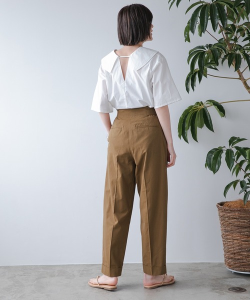 A part by(アパートバイ)の「チノバルーンパンツ 947186(チノパンツ・レディース・ベージュ/キャメル/カーキ・MEDIUM/LARGE)」の8枚目の写真