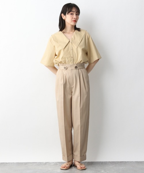 A part by(アパートバイ)の「チノバルーンパンツ 947186(チノパンツ・レディース・ベージュ/キャメル/カーキ・MEDIUM/LARGE)」の9枚目の写真