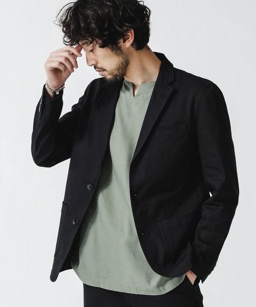 NANO universe（ナノユニバース）の「《WEB限定》ストレッチツイル2Bジャケット（テーラードジャケット・メンズ・ブラック/ベージュ/ネイビー・マルチサイズ）」の2枚目の写真