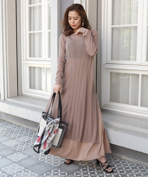 ROYAL PARTY（ロイヤルパーティー）の「2WAYロングシアーカーデ（カーディガン/ボレロ・レディース・ブラック/オフホワイト/グリーン/モカ・FREE）」の9枚目の写真