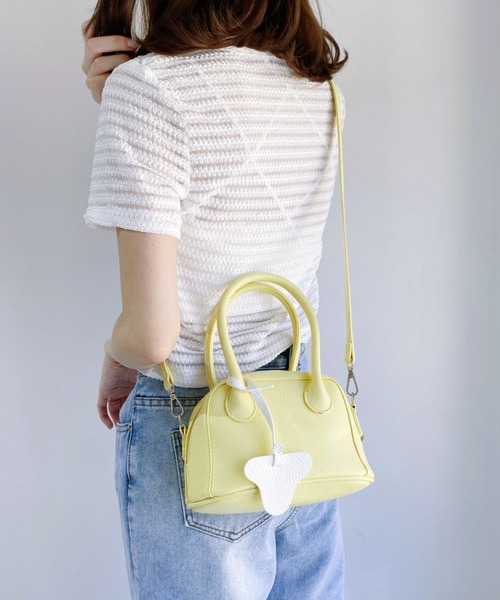 CLEA（クレア）の「2WAYラウンドボストンバッグ（ボストンバッグ・レディース・ブラック/イエロー/ブルー・FREE）」の9枚目の写真