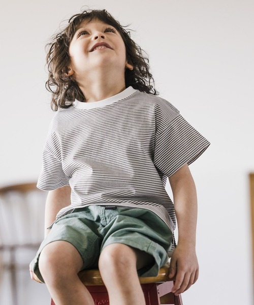 GLOBAL WORK（グローバルワーク）の「【キッズ】シャーベッTEEボーダー/940133（Tシャツ/カットソー・キッズ・ブラック/アイボリー/グレー・100cm/120cm/110cm/140cm/130cm/150cm/160cm）」の3枚目の写真