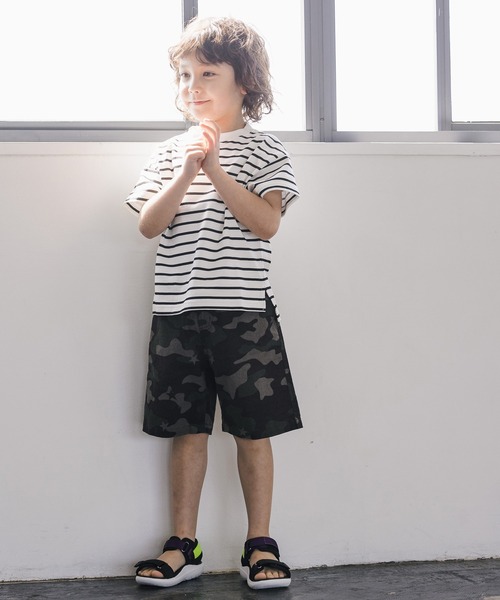 GLOBAL WORK（グローバルワーク）の「【キッズ】シャーベッTEEボーダー/940133（Tシャツ/カットソー・キッズ・ブラック/アイボリー/グレー・100cm/120cm/110cm/140cm/130cm/150cm/160cm）」の5枚目の写真