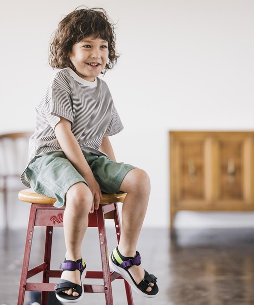 GLOBAL WORK（グローバルワーク）の「【キッズ】シャーベッTEEボーダー/940133（Tシャツ/カットソー・キッズ・ブラック/アイボリー/グレー・100cm/120cm/110cm/140cm/130cm/150cm/160cm）」の7枚目の写真