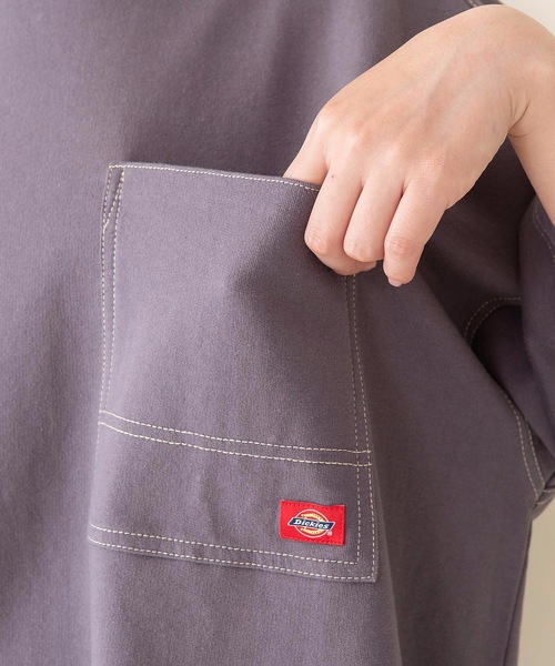 Dickies(ディッキーズ)の「【DICKIES/ディッキーズ】ミニ裏毛ワイドフィット(ビッグシルエット)Tシャツ ワンポイントブランドロゴ(Tシャツ/カットソー・レディース・グリーン/チャコールグレー/ホワイト・MEDIUM)」の21枚目の写真