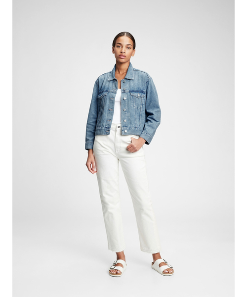 デニム クロップド ユーティリティ ジャケット ユニクロ公式 | デニム