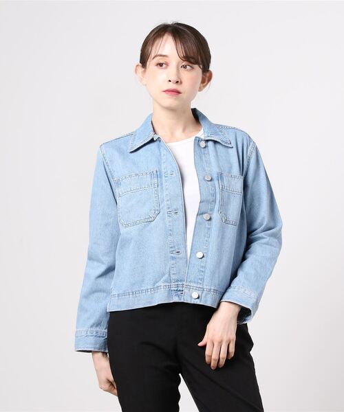 デニム クロップド ユーティリティ ジャケット ユニクロ公式 | デニム