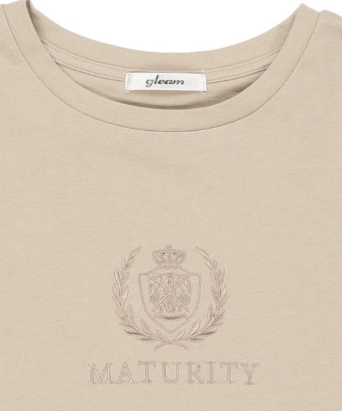 SPINNS（スピンズ）の「【ゆったりシルエット】古着風エンブレムデザイン 半袖Tシャツ（Tシャツ/カットソー・レディース・ブルー/グリーン/ベージュ/ボルドー・ONESIZE）」の18枚目の写真