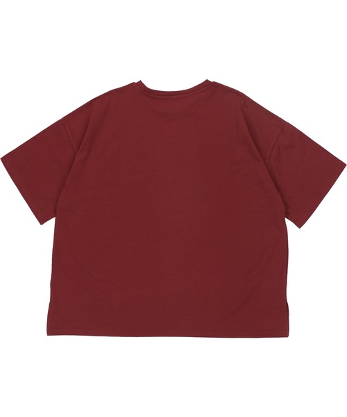 SPINNS（スピンズ）の「【ゆったりシルエット】古着風エンブレムデザイン 半袖Tシャツ（Tシャツ/カットソー・レディース・ブルー/グリーン/ベージュ/ボルドー・ONESIZE）」の15枚目の写真