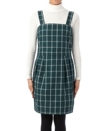 THE EMPORIUM | チェック柄コクーンジャンパースカート(ワンピース)