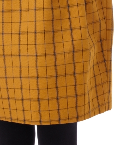 THE EMPORIUM（ジエンポリアム）の「チェック柄コクーンジャンパースカート（ワンピース・レディース・ブラック/イエロー/グリーン・38）」の9枚目の写真