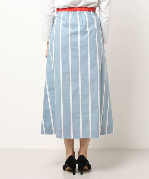 neigh(ネイ)の「neigh/N211-757 ストライプAラインSK(スカート・レディース・ブルー/グリーン・FREE)」の4枚目の写真