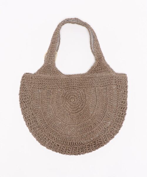 FREE'S MART（フリーズマート）の「セミサークルバッグ（トートバッグ・レディース・グレー/ブラウン・ﾌﾘ-）」の6枚目の写真