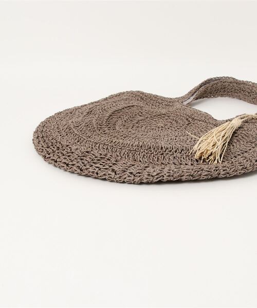 FREE'S MART（フリーズマート）の「セミサークルバッグ（トートバッグ・レディース・グレー/ブラウン・ﾌﾘ-）」の3枚目の写真