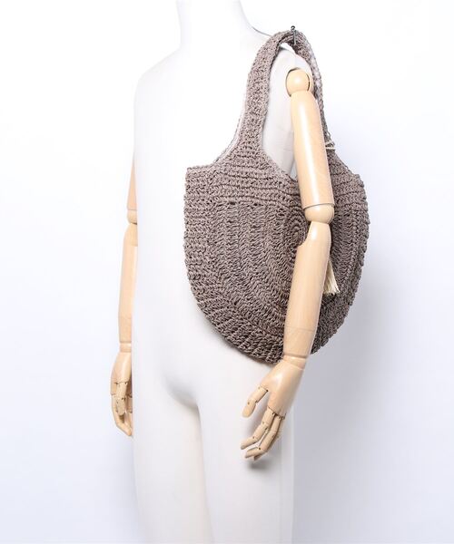FREE'S MART（フリーズマート）の「セミサークルバッグ（トートバッグ・レディース・グレー/ブラウン・ﾌﾘ-）」の7枚目の写真