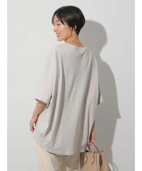 AMERICAN HOLIC（アメリカンホリック）の「コクーン半袖カットプルオーバー ※（Tシャツ/カットソー・レディース・オフホワイト/ライトグレー/その他7/マルチ/ブラウン・M/L）」の6枚目の写真