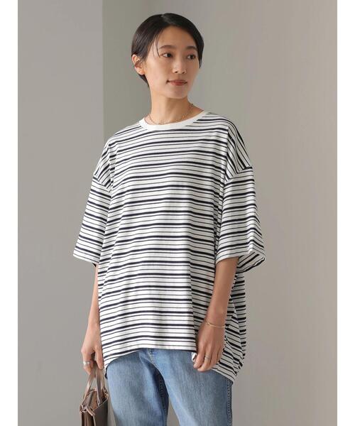 AMERICAN HOLIC（アメリカンホリック）の「コクーン半袖カットプルオーバー ※（Tシャツ/カットソー・レディース・オフホワイト/ライトグレー/その他7/マルチ/ブラウン・M/L）」の14枚目の写真