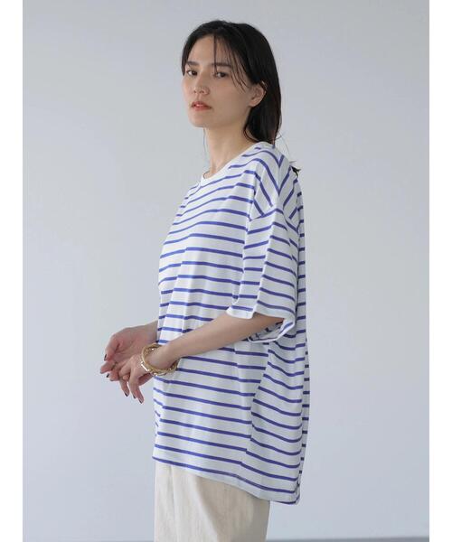 AMERICAN HOLIC（アメリカンホリック）の「コクーン半袖カットプルオーバー ※（Tシャツ/カットソー・レディース・オフホワイト/ライトグレー/その他7/マルチ/ブラウン・M/L）」の16枚目の写真