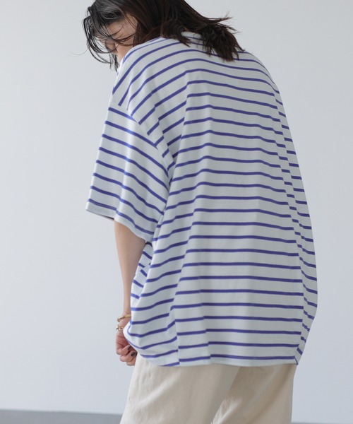 AMERICAN HOLIC（アメリカンホリック）の「コクーン半袖カットプルオーバー ※（Tシャツ/カットソー・レディース・オフホワイト/ライトグレー/その他7/マルチ/ブラウン・M/L）」の5枚目の写真