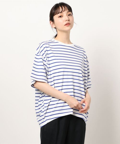 AMERICAN HOLIC（アメリカンホリック）の「コクーン半袖カットプルオーバー ※（Tシャツ/カットソー・レディース・オフホワイト/ライトグレー/その他7/マルチ/ブラウン・M/L）」の8枚目の写真