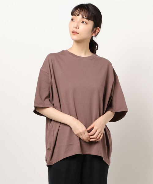 AMERICAN HOLIC（アメリカンホリック）の「コクーン半袖カットプルオーバー ※（Tシャツ/カットソー・レディース・オフホワイト/ライトグレー/その他7/マルチ/ブラウン・M/L）」の10枚目の写真