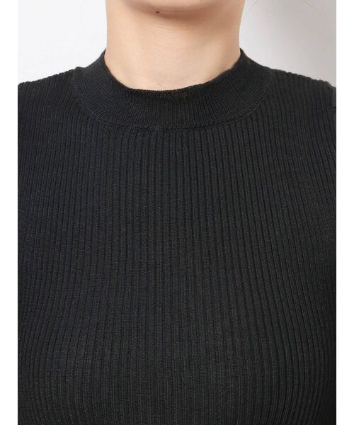 dazzlin（ダズリン）の「ハイネックギャザー異素材ニットトップス（ニット/セーター・レディース・ブラック/グレー/オフホワイト・FREE）」の12枚目の写真