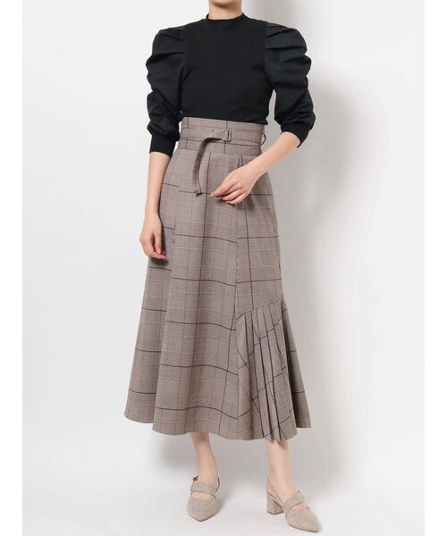 dazzlin（ダズリン）の「ハイネックギャザー異素材ニットトップス（ニット/セーター・レディース・ブラック/グレー/オフホワイト・FREE）」の10枚目の写真