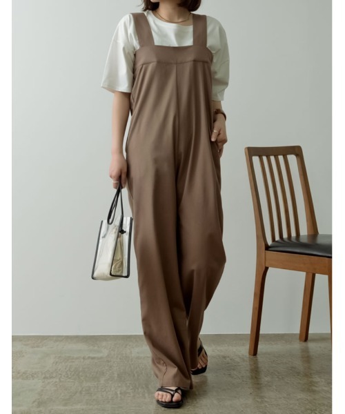 Re:EDIT（リエディ）の「リネンブレンドベアトップサロペット