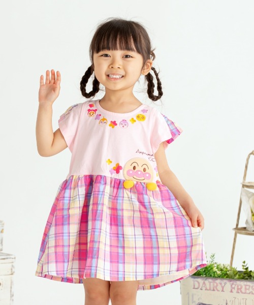 Kids Anpanman Kids アップリケワンピース ワンピース Anpanman Collection アンパンマン キッズコレクション のファッション