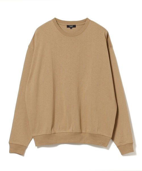 BEAMS HEART（ビームスハート）の「BEAMS HEART / リブ付 ビッグシルエット ロングスリーブTシャツ（Tシャツ/カットソー・メンズ・ベージュ/ブラウン・LARGE/MEDIUM/SMALL）」の16枚目の写真
