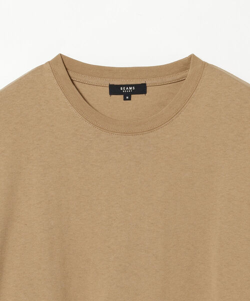 BEAMS HEART（ビームスハート）の「BEAMS HEART / リブ付 ビッグシルエット ロングスリーブTシャツ（Tシャツ/カットソー・メンズ・ベージュ/ブラウン・LARGE/MEDIUM/SMALL）」の17枚目の写真