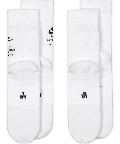 NIKE（ナイキ）の「NIKE U SNKR SOX CREW 2PR - NIKE AIR / ナイキ NIKE AIR スニーカー クルー ソックス 2PR 【SP】（ソックス/靴下・メンズ・ホワイト・25-27/23-25/27.0～29.0cm）」の3枚目の写真