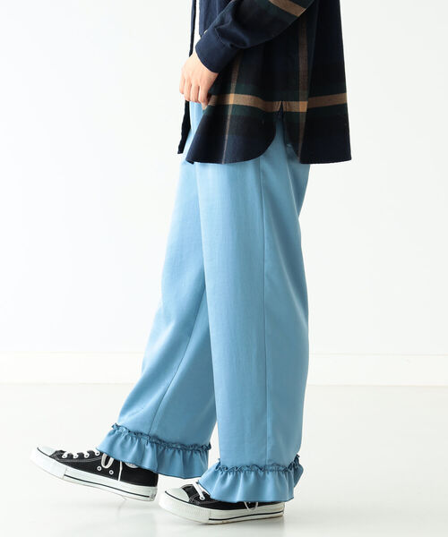 BEAMS BOY（ビームスボーイ）の「BEAMS BOY / サテン フリル イージーパンツ（その他パンツ・レディース・ネイビー/ブラウン系その他/ブルー系その他・ONE SIZE）」の6枚目の写真