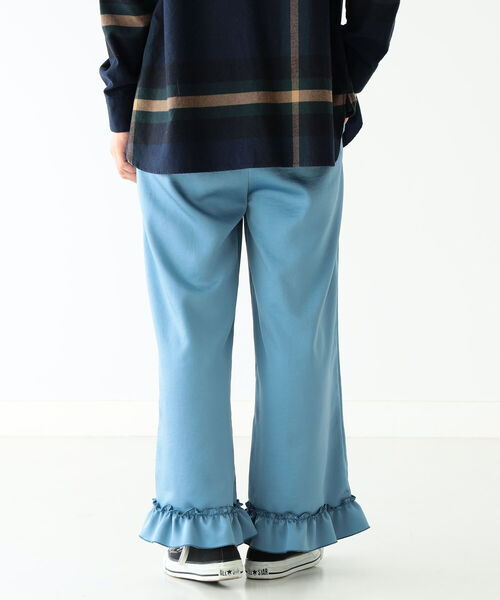 BEAMS BOY（ビームスボーイ）の「BEAMS BOY / サテン フリル イージーパンツ（その他パンツ・レディース・ネイビー/ブラウン系その他/ブルー系その他・ONE SIZE）」の7枚目の写真