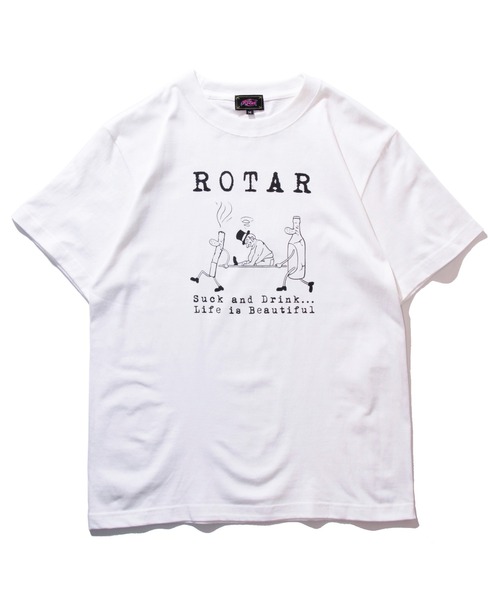 ROTAR(ローター)の「Suck and Drink Tee(Tシャツ/カットソー・メンズ・オフホワイト/パープル/スミクロ・SMALL/X-LARGE/LARGE/MEDIUM)」の2枚目の写真