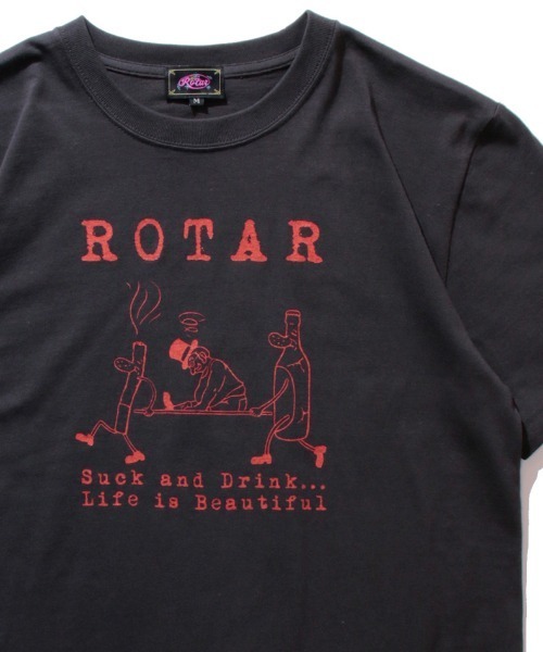 ROTAR(ローター)の「Suck and Drink Tee(Tシャツ/カットソー・メンズ・オフホワイト/パープル/スミクロ・SMALL/X-LARGE/LARGE/MEDIUM)」の3枚目の写真
